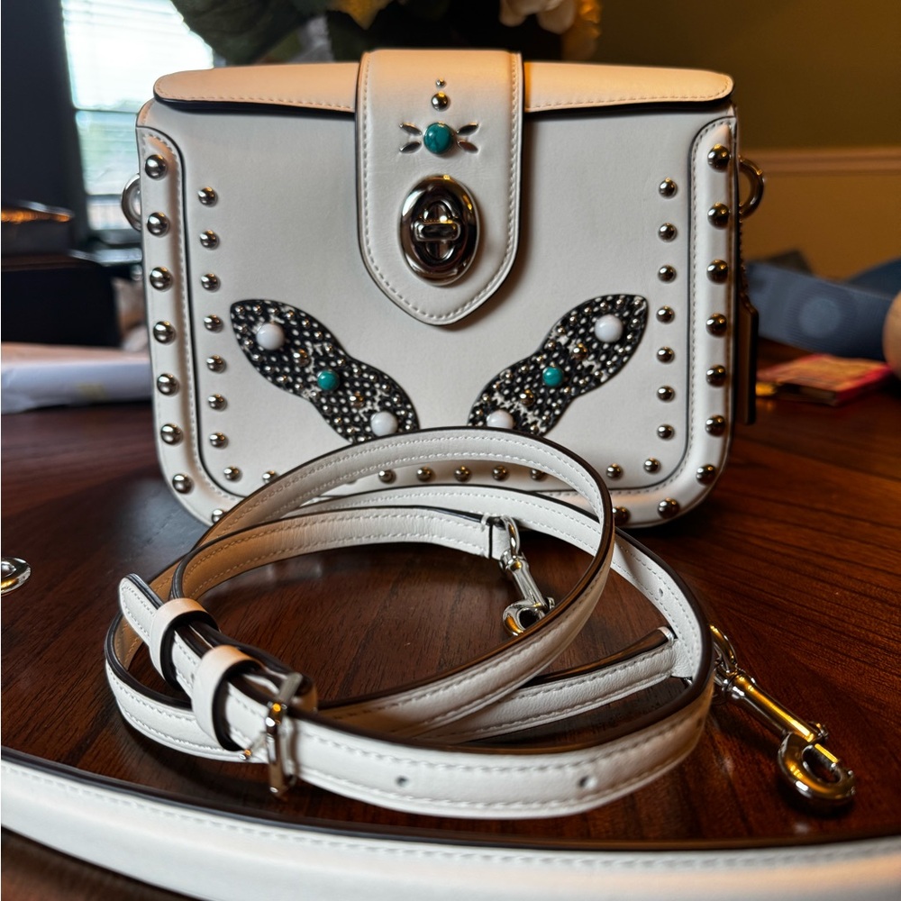 Coach Page western rivets with snakeskin